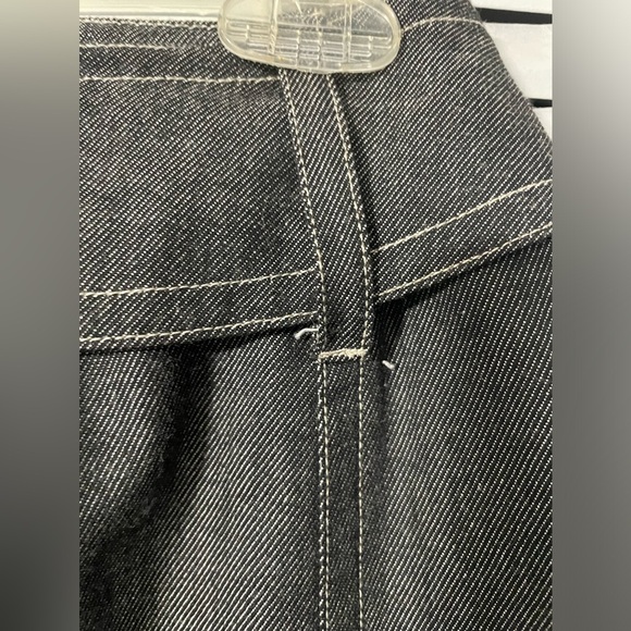 RENA ROWAN PETITE MAXI BLACK DENIM SKIRT WOMEN WITH BELT SIZE 6 - Picture 11 of 17